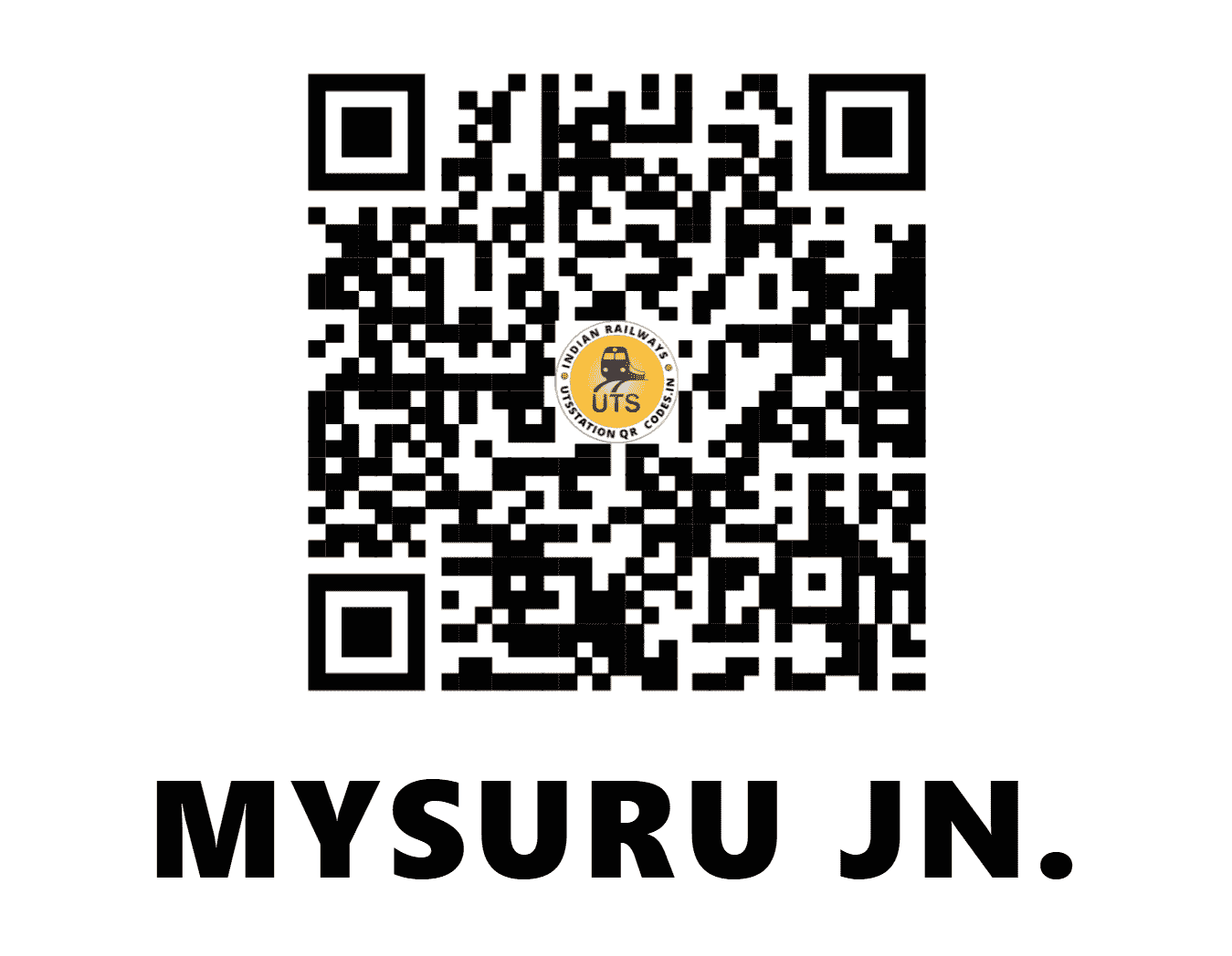 UTS QR Code for MYSURU JN. - MYS (SW - KARNATAKA)