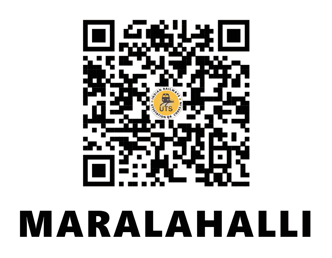 UTS QR Code for MARALAHALLI - MZV (SW - KARNATAKA)