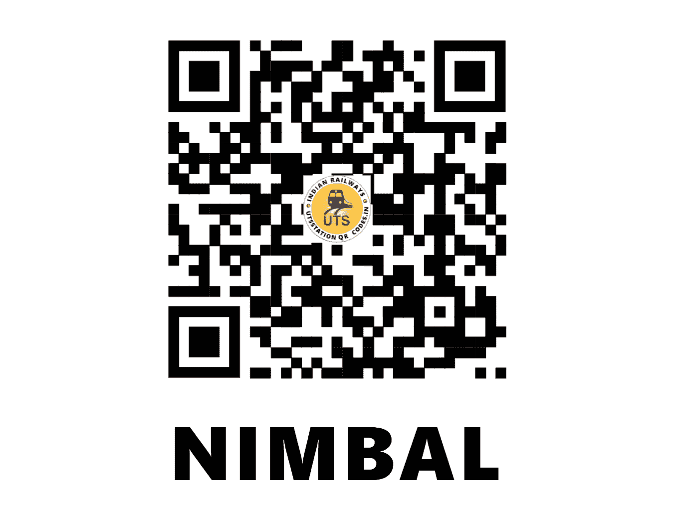 UTS QR Code for NIMBAL - NBL (SW - KARNATAKA)