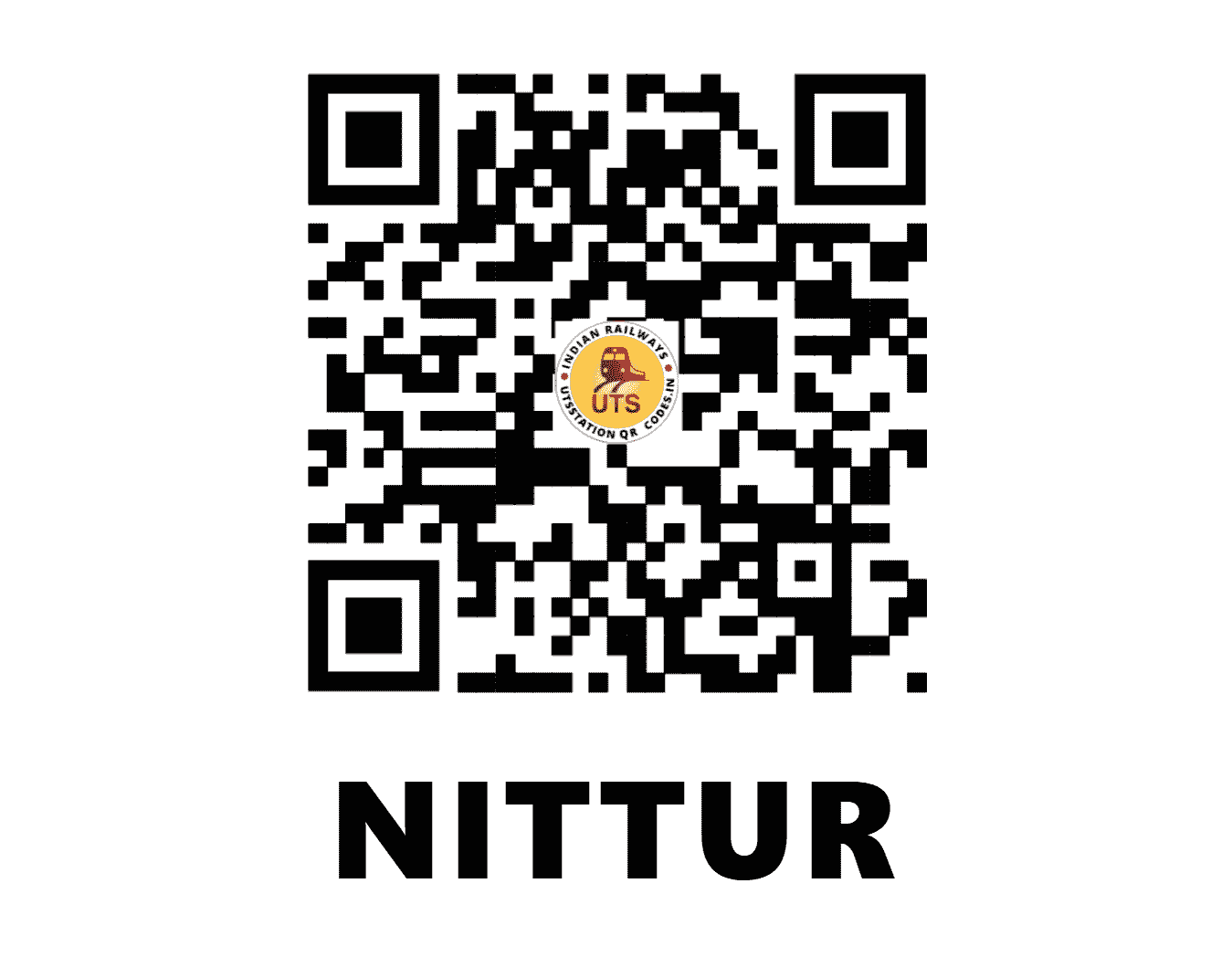 UTS QR Code for NITTUR - NTR (SW - KARNATAKA)