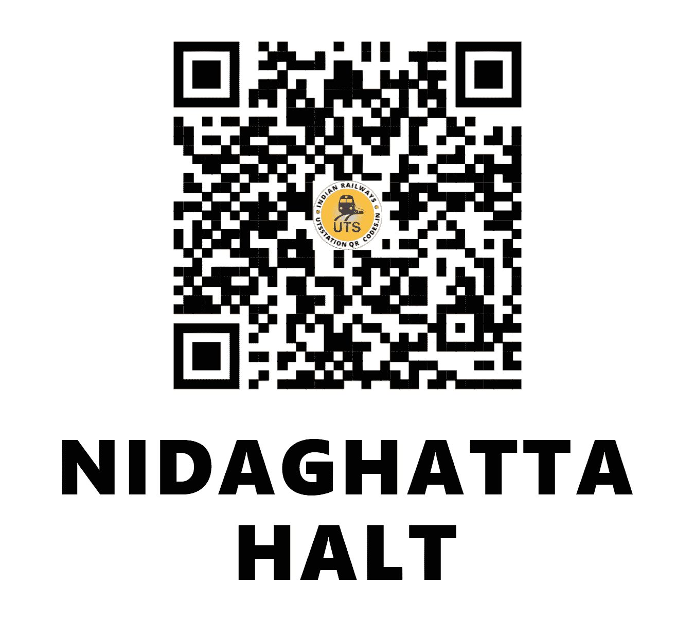 UTS QR Code for NIDAGHATTA HALT - NXH (SW - KARNATAKA)