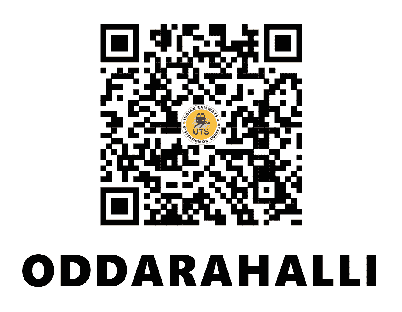 UTS QR Code for ODDARAHALLI - ORH (SW - KARNATAKA)