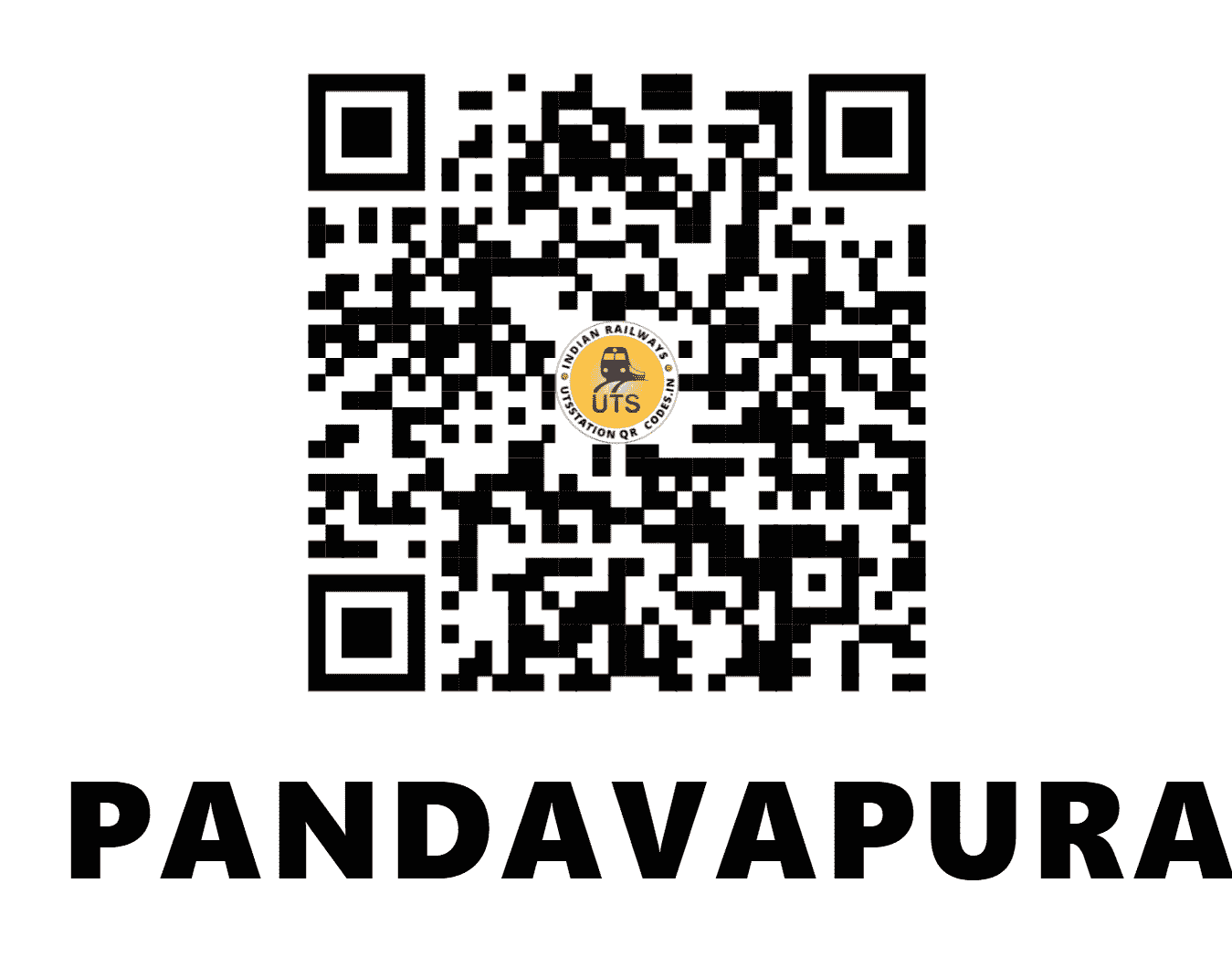 UTS QR Code for PANDAVAPURA - PANP (SW - KARNATAKA)