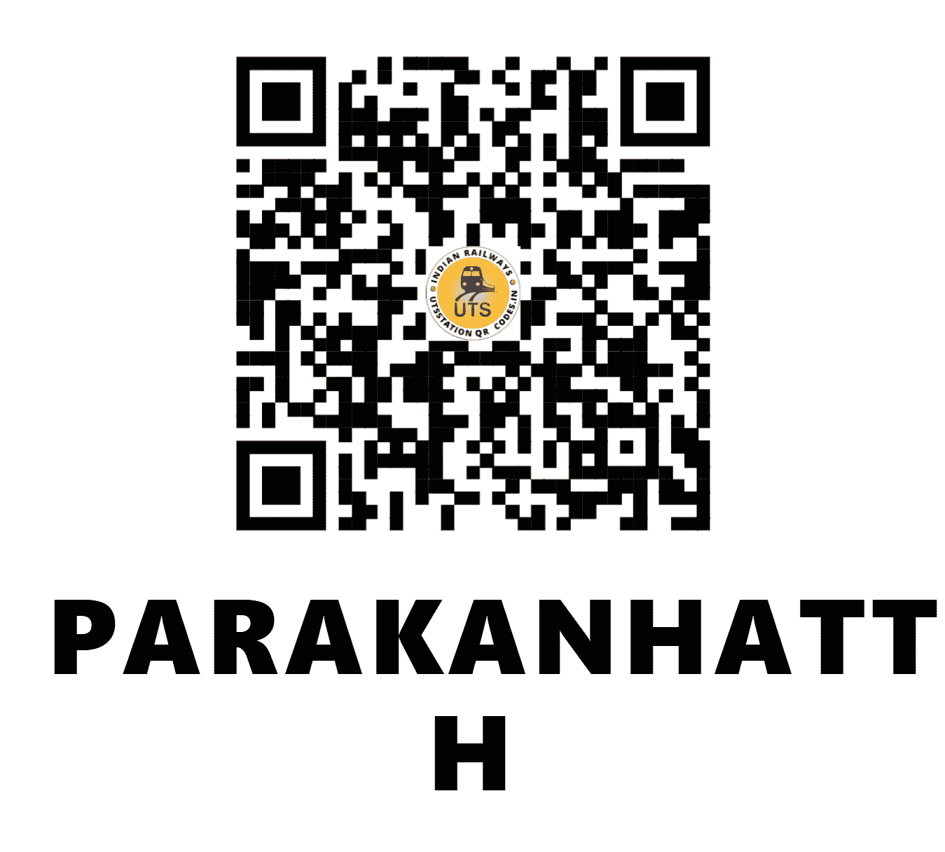 UTS QR Code for PARAKANHATTI H - PRKH (SW - KARNATAKA)
