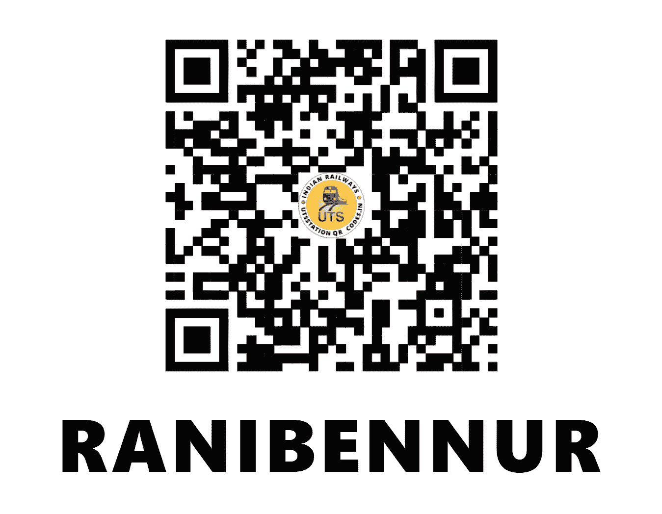 UTS QR Code for RANIBENNUR - RNR (SW - KARNATAKA)