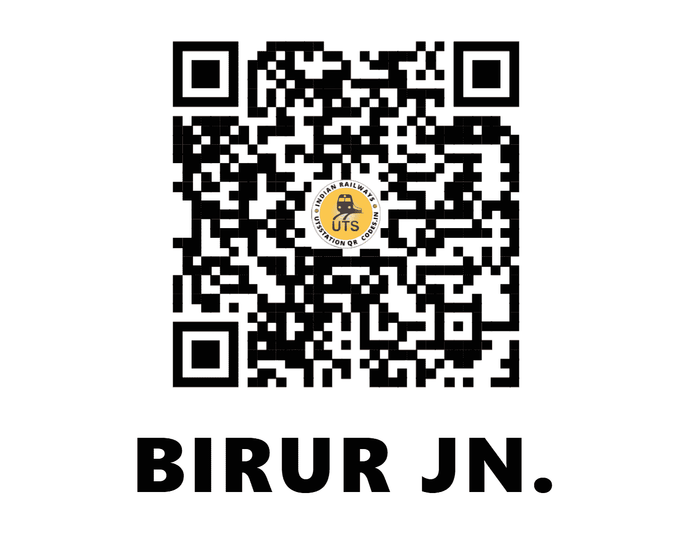 UTS QR Code for BIRUR JN. - RRB (SW - KARNATAKA)