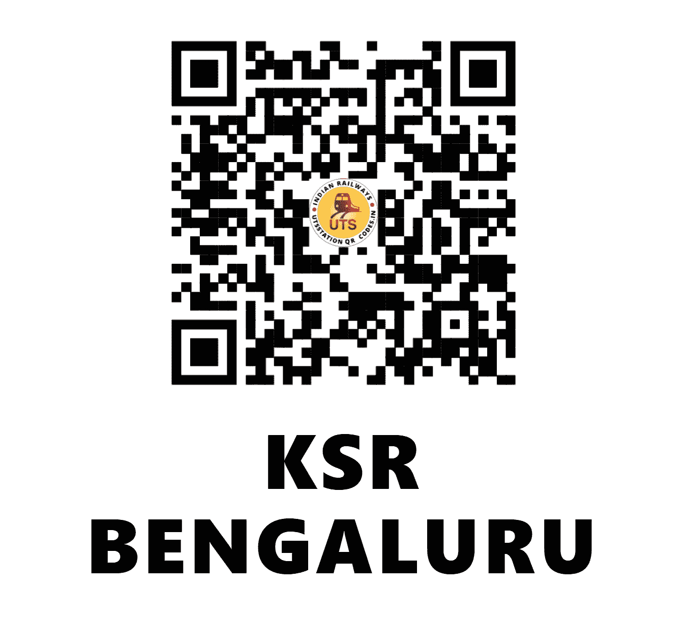 UTS QR Code for KSR BENGALURU - SBC (SW - KARNATAKA)