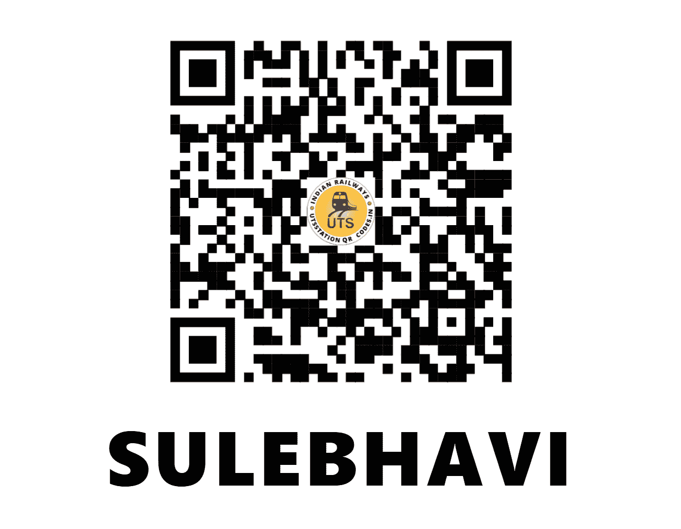 UTS QR Code for SULEBHAVI - SBH (SW - KARNATAKA)