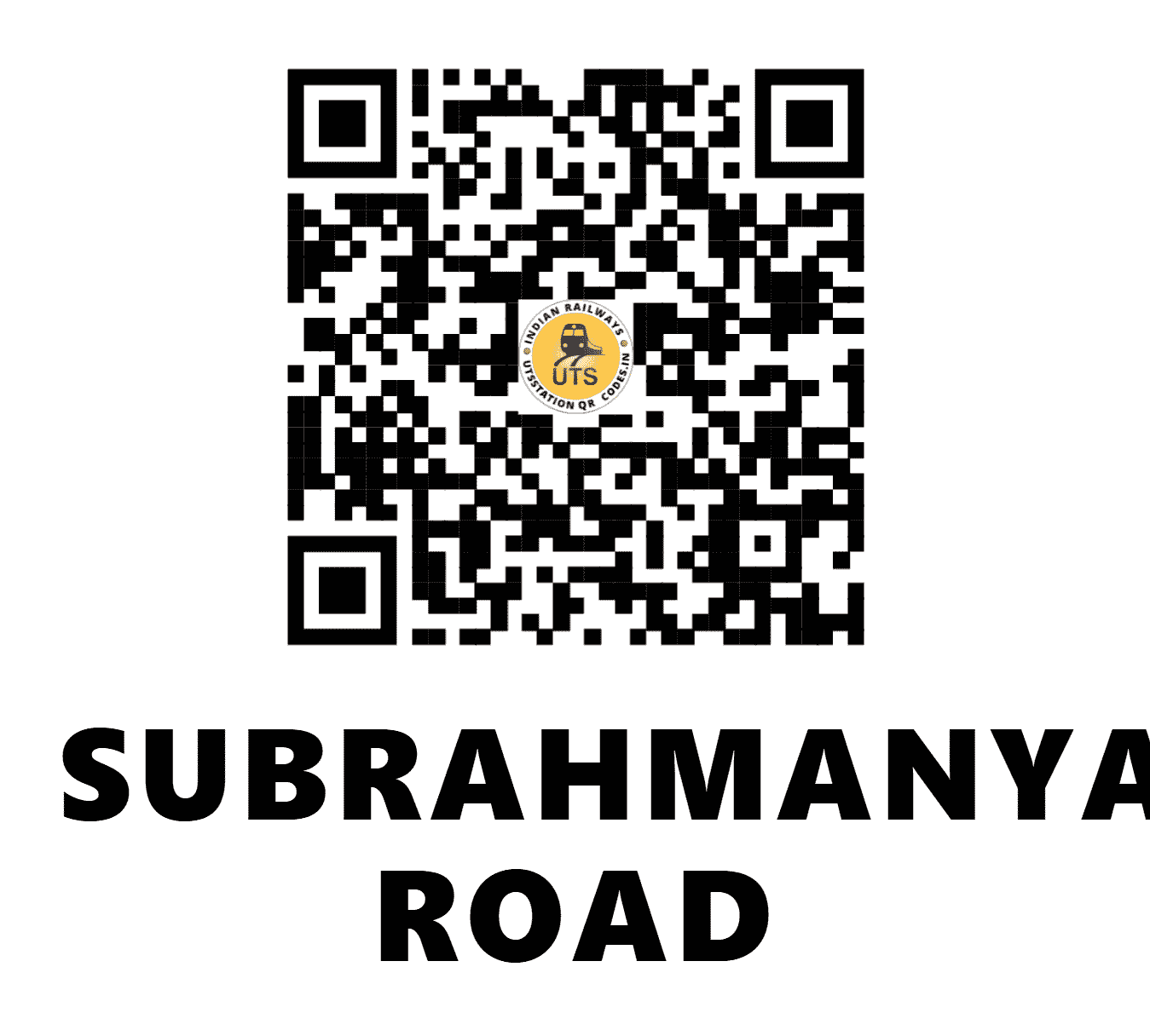 UTS QR Code for SUBRAHMANYA ROAD - SBHR (SW - KARNATAKA)