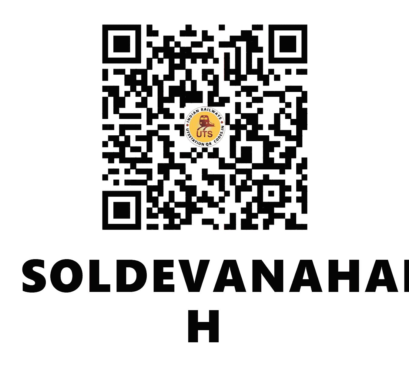 UTS QR Code for SOLDEVANAHALLI H - SDVL (SW - KARNATAKA)