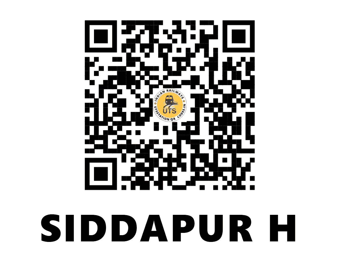 UTS QR Code for SIDDAPUR H - SIDP (SW - KARNATAKA)