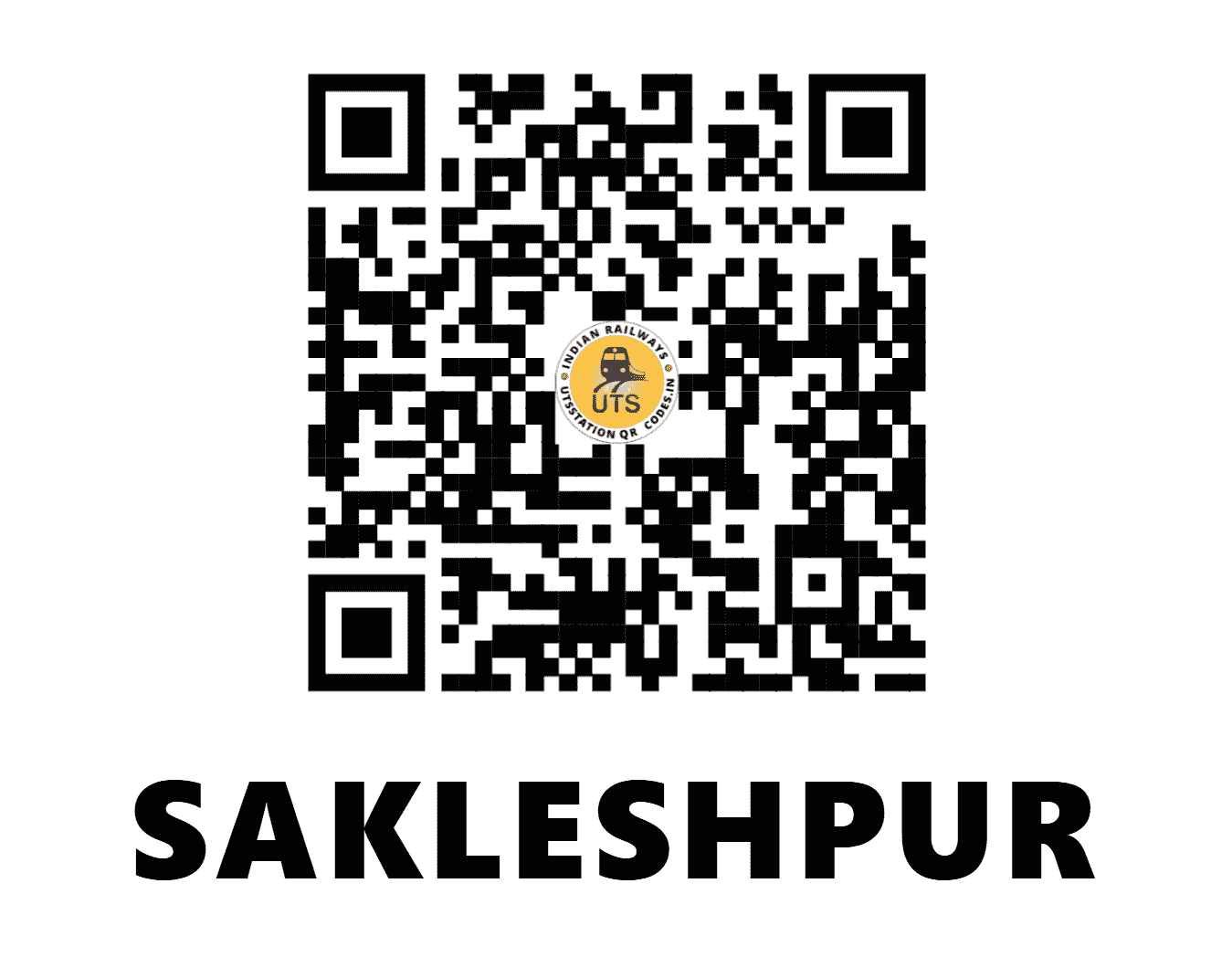 UTS QR Code for SAKLESHPUR - SKLR (SW - KARNATAKA)
