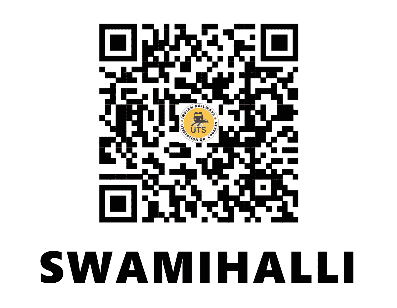 UTS QR Code for SWAMIHALLI - SMLI (SW - KARNATAKA)
