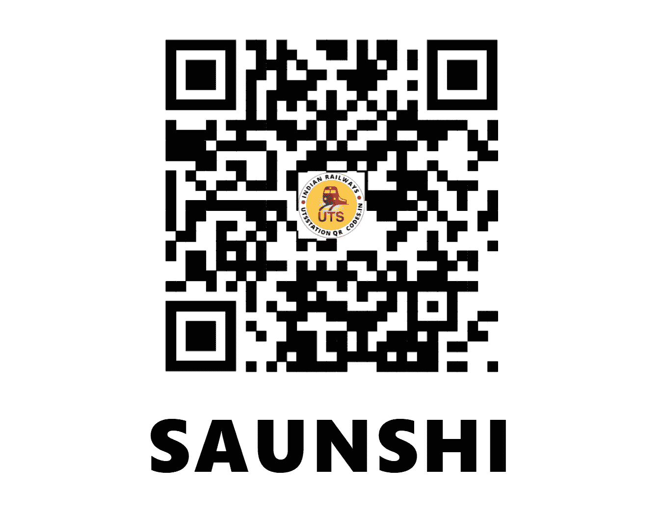 UTS QR Code for SAUNSHI - SNH (SW - KARNATAKA)