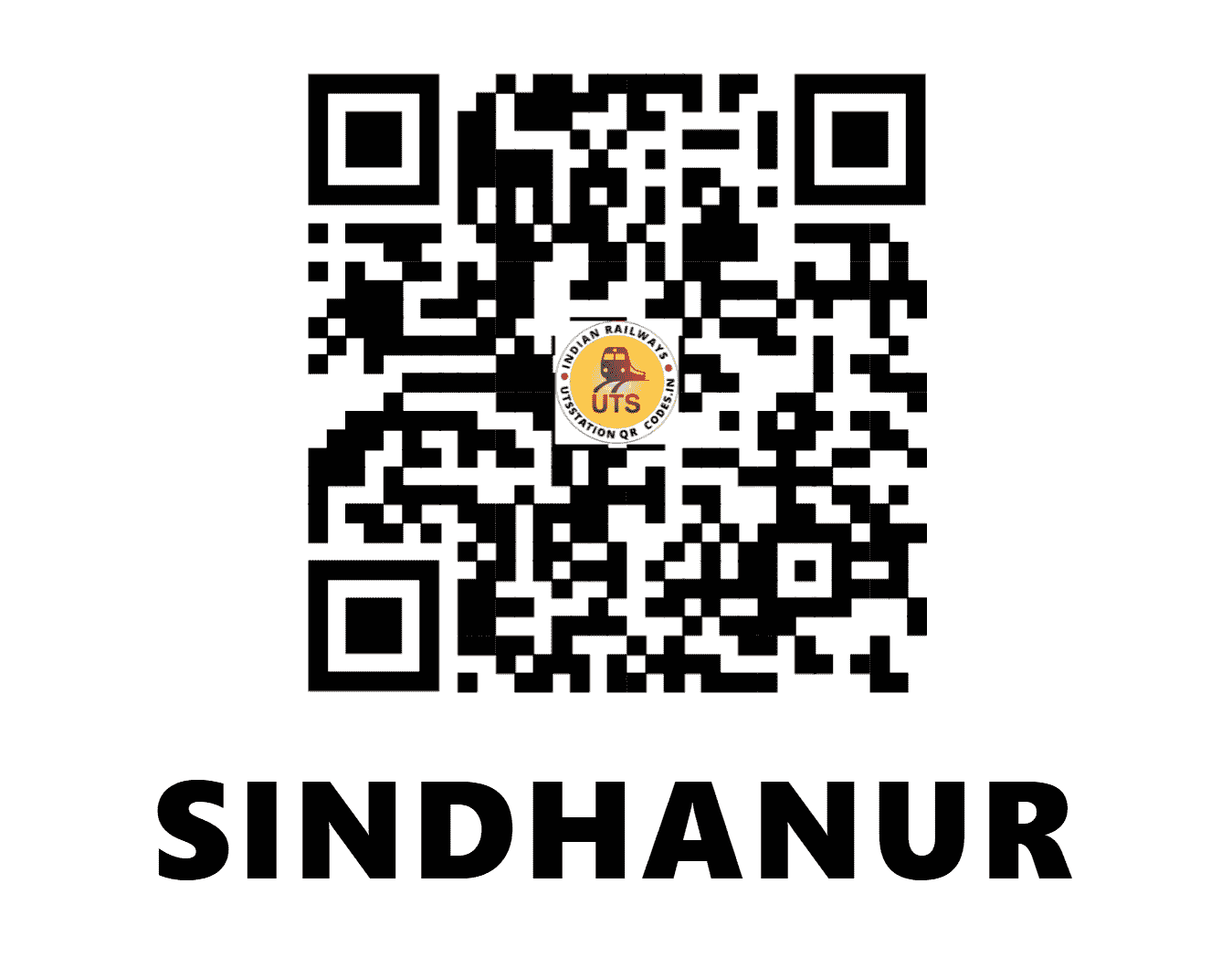 UTS QR Code for SINDHANUR - SNNR (SW - KARNATAKA)