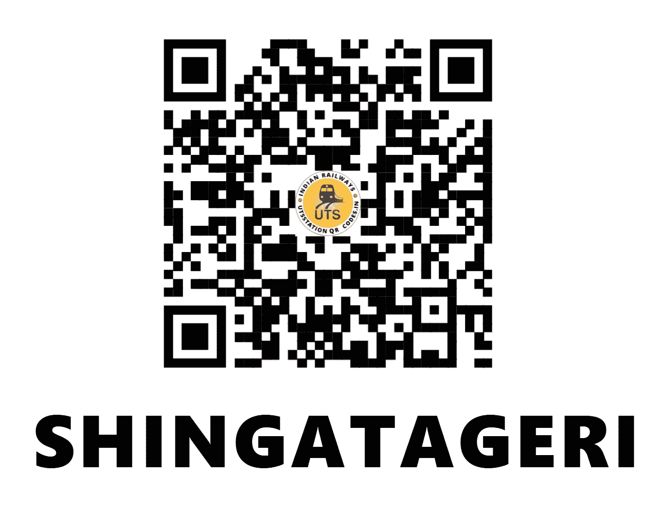 UTS QR Code for SHINGATAGERI - SXH (SW - KARNATAKA)