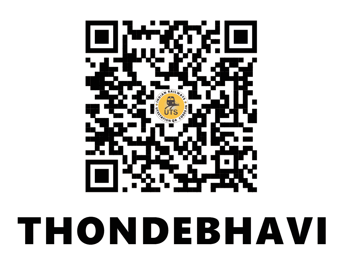 UTS QR Code for THONDEBHAVI - TDV (SW - KARNATAKA)