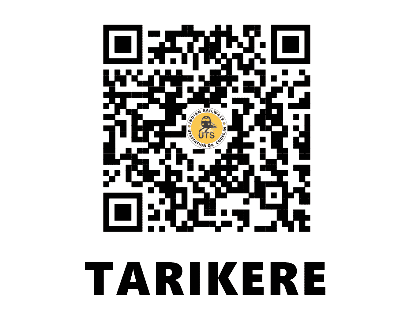 UTS QR Code for TARIKERE - TKE (SW - KARNATAKA)
