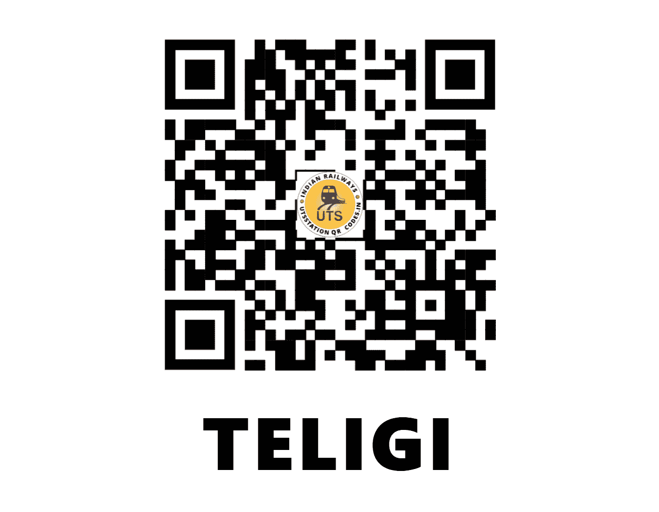UTS QR Code for TELIGI - TLGI (SW - KARNATAKA)