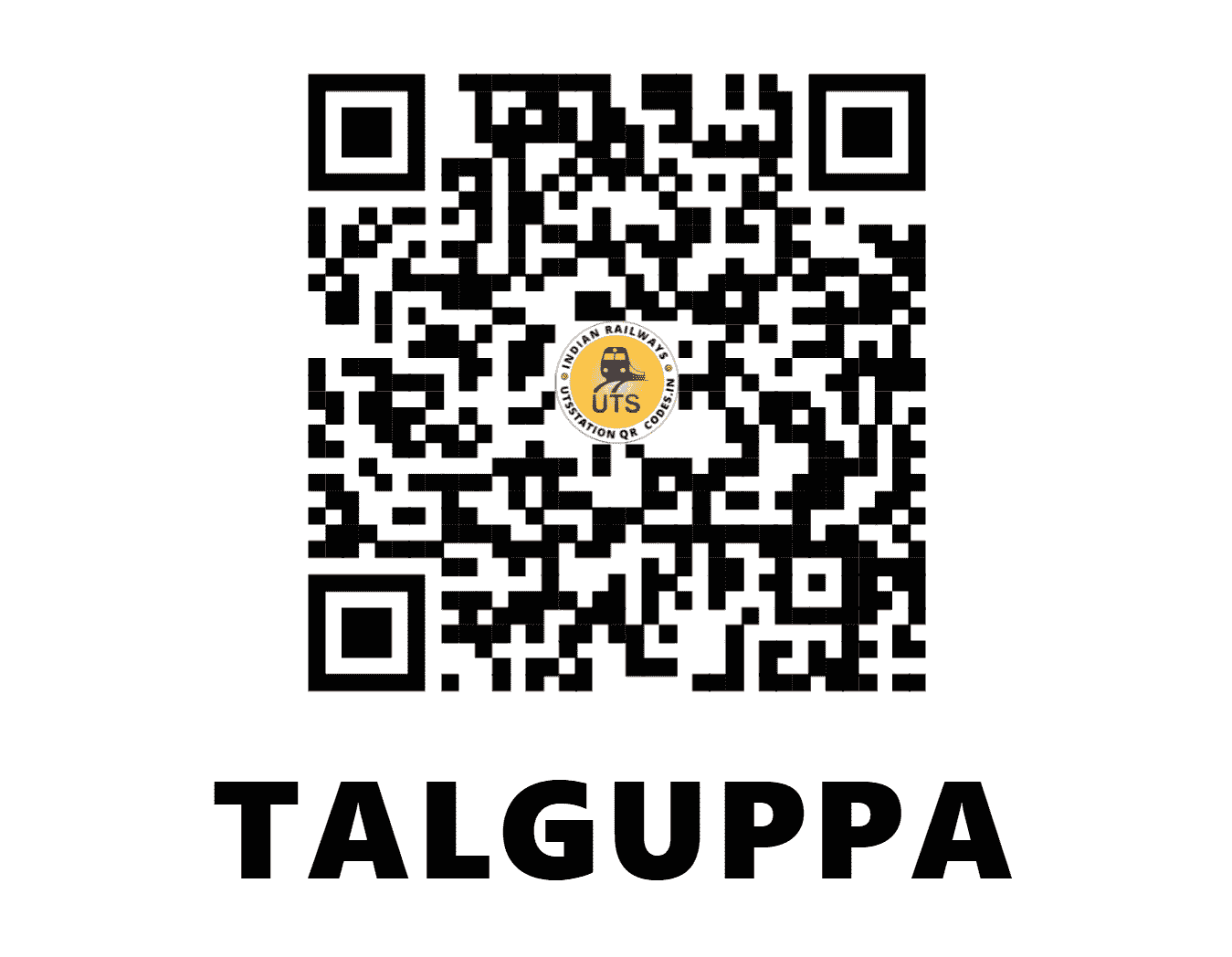 UTS QR Code for TALGUPPA - TLGP (SW - KARNATAKA)