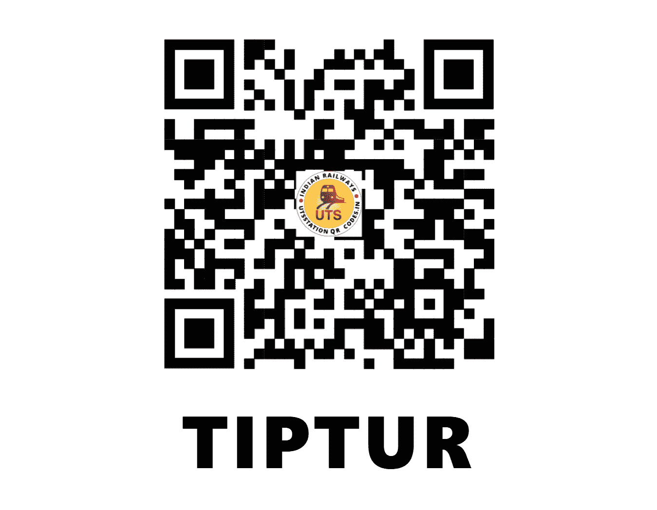 UTS QR Code for TIPTUR - TTR (SW - KARNATAKA)