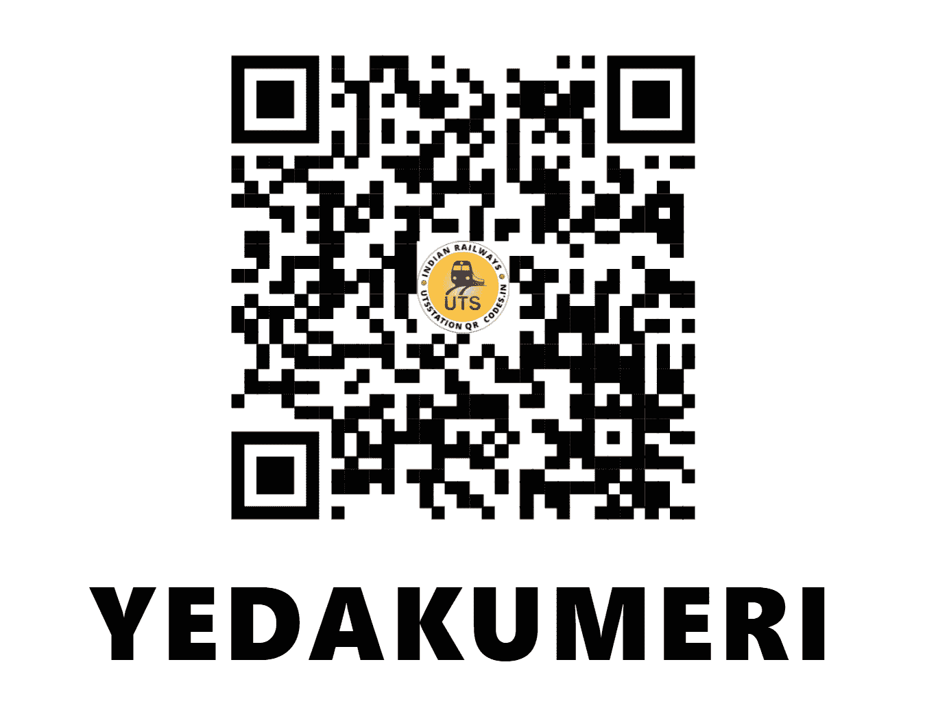 UTS QR Code for YEDAKUMERI - YDK (SW - KARNATAKA)