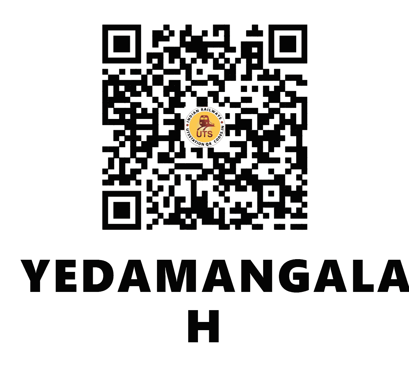 UTS QR Code for YEDAMANGALA H - YDM (SW - KARNATAKA)