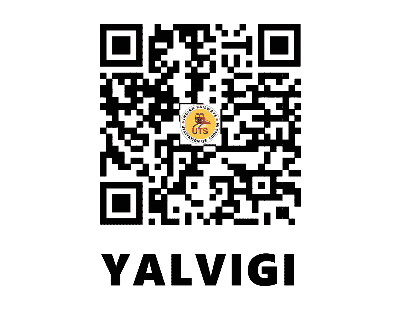 UTS QR Code for YALVIGI - YLG (SW - KARNATAKA)