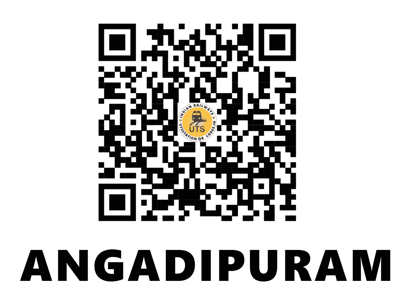 UTS QR Code for ANGADIPURAM - AAM (SR - KERALA)