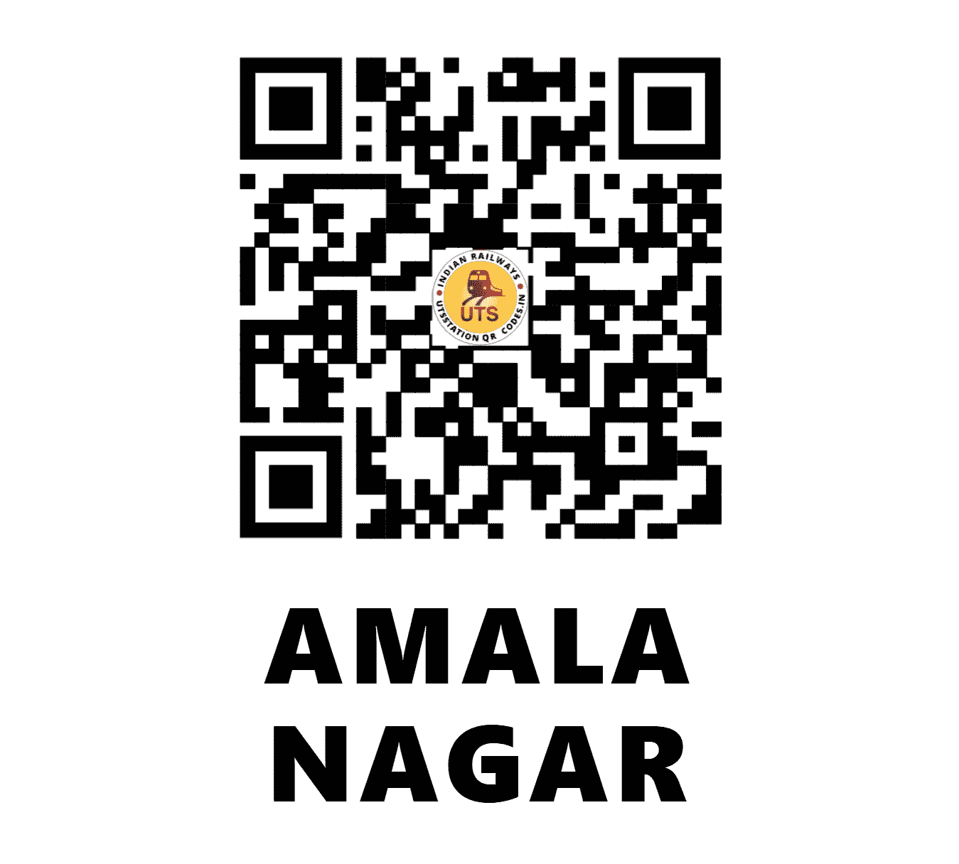UTS QR Code for AMALA NAGAR - AMLR (SR - KERALA)