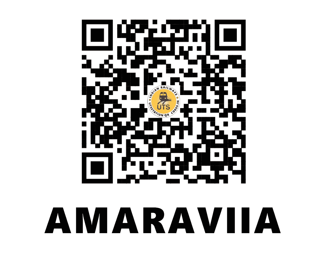 UTS QR Code for AMARAVIIA - AMVA (SR - KERALA)