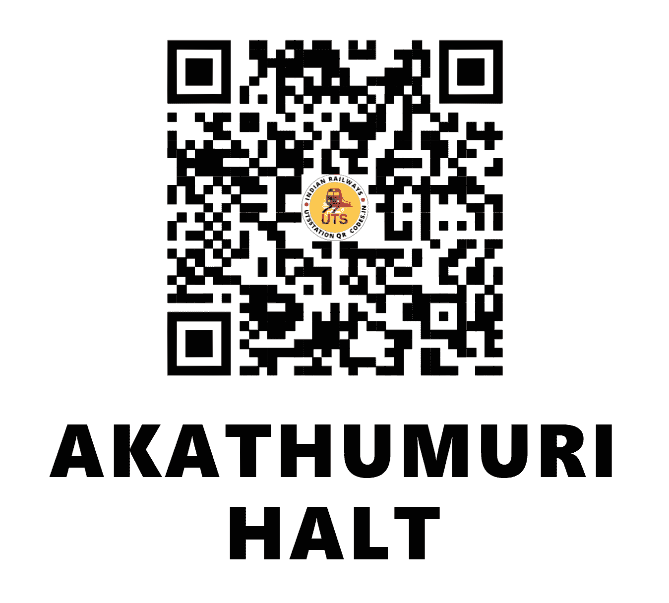 UTS QR Code for AKATHUMURI HALT - AMY (SR - KERALA)