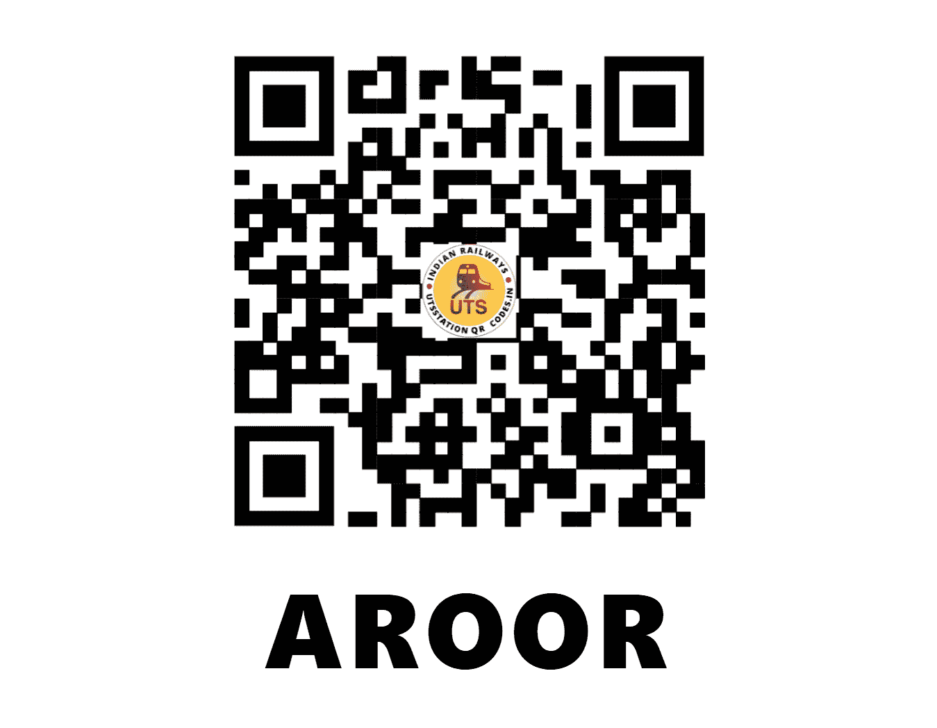 UTS QR Code for AROOR - AROR (SR - KERALA)