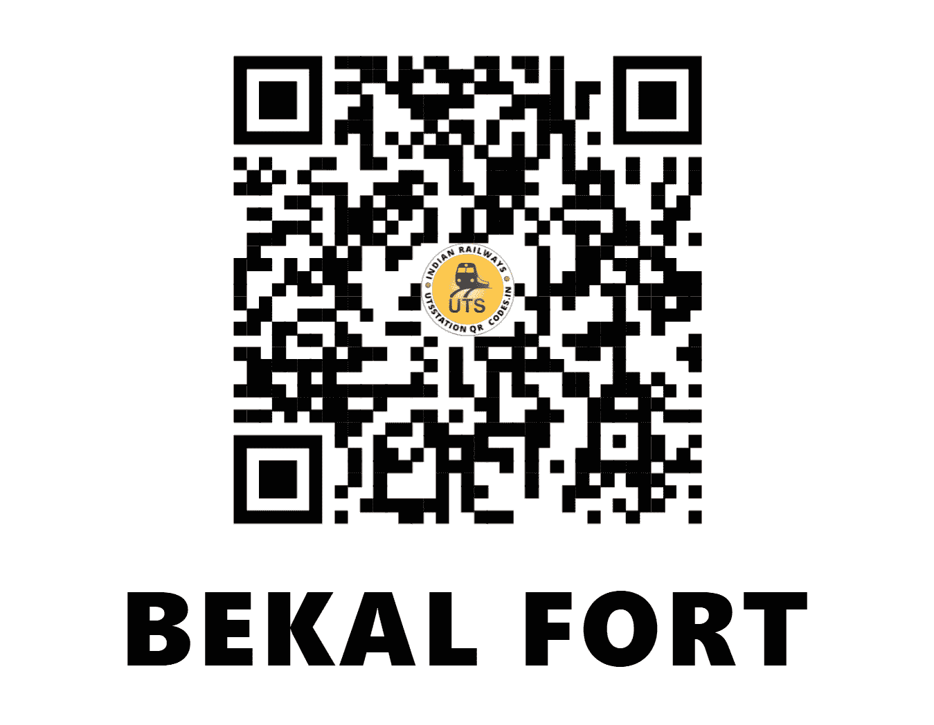 UTS QR Code for BEKAL FORT - BFR (SR - KERALA)