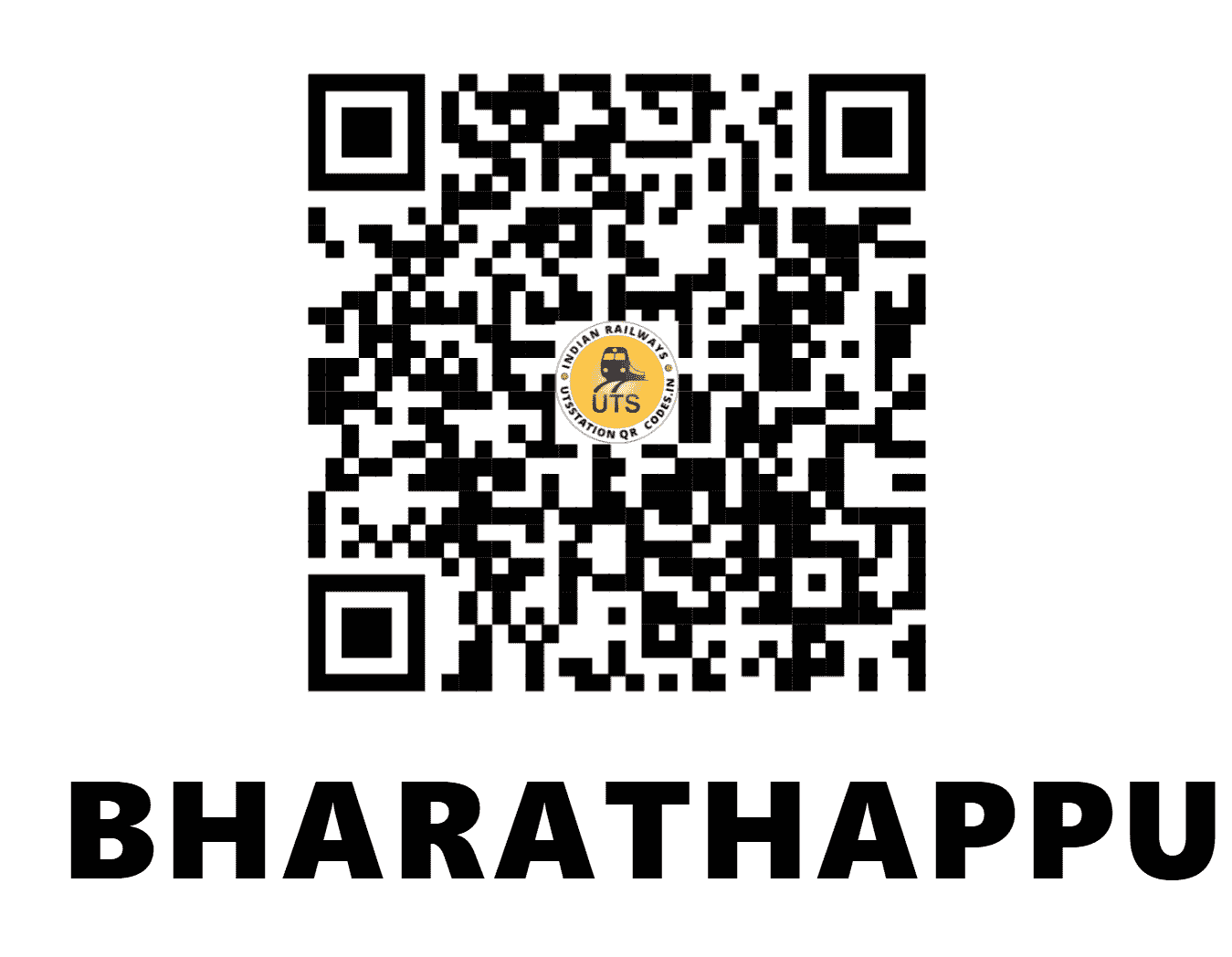 UTS QR Code for BHARATHAPPUZHA - BPZA (SR - KERALA)