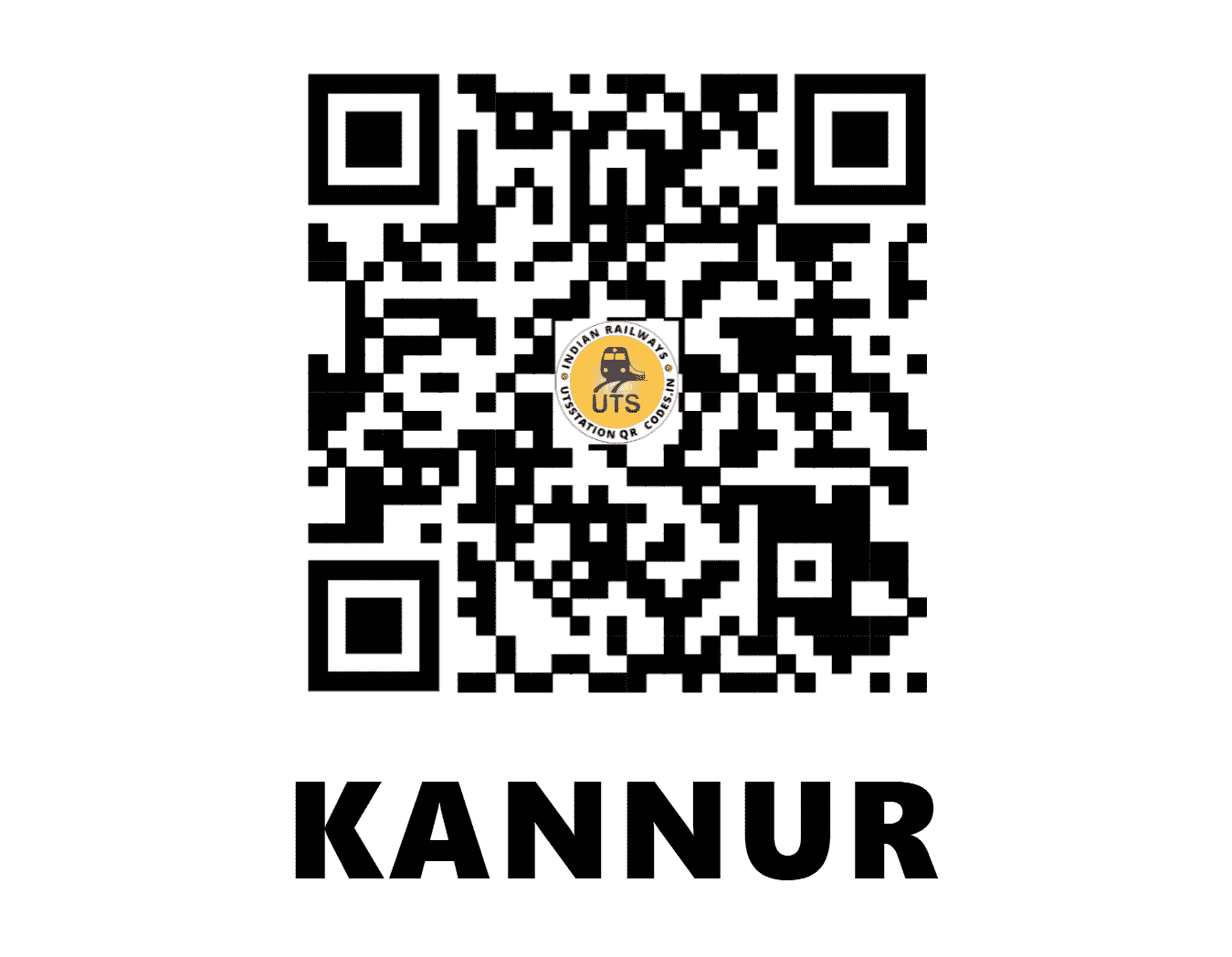 UTS QR Code for KANNUR - CAN (SR - KERALA)