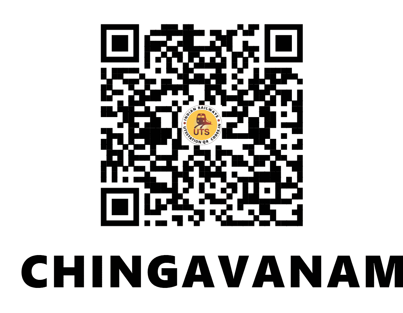UTS QR Code for CHINGAVANAM - CGV (SR - KERALA)