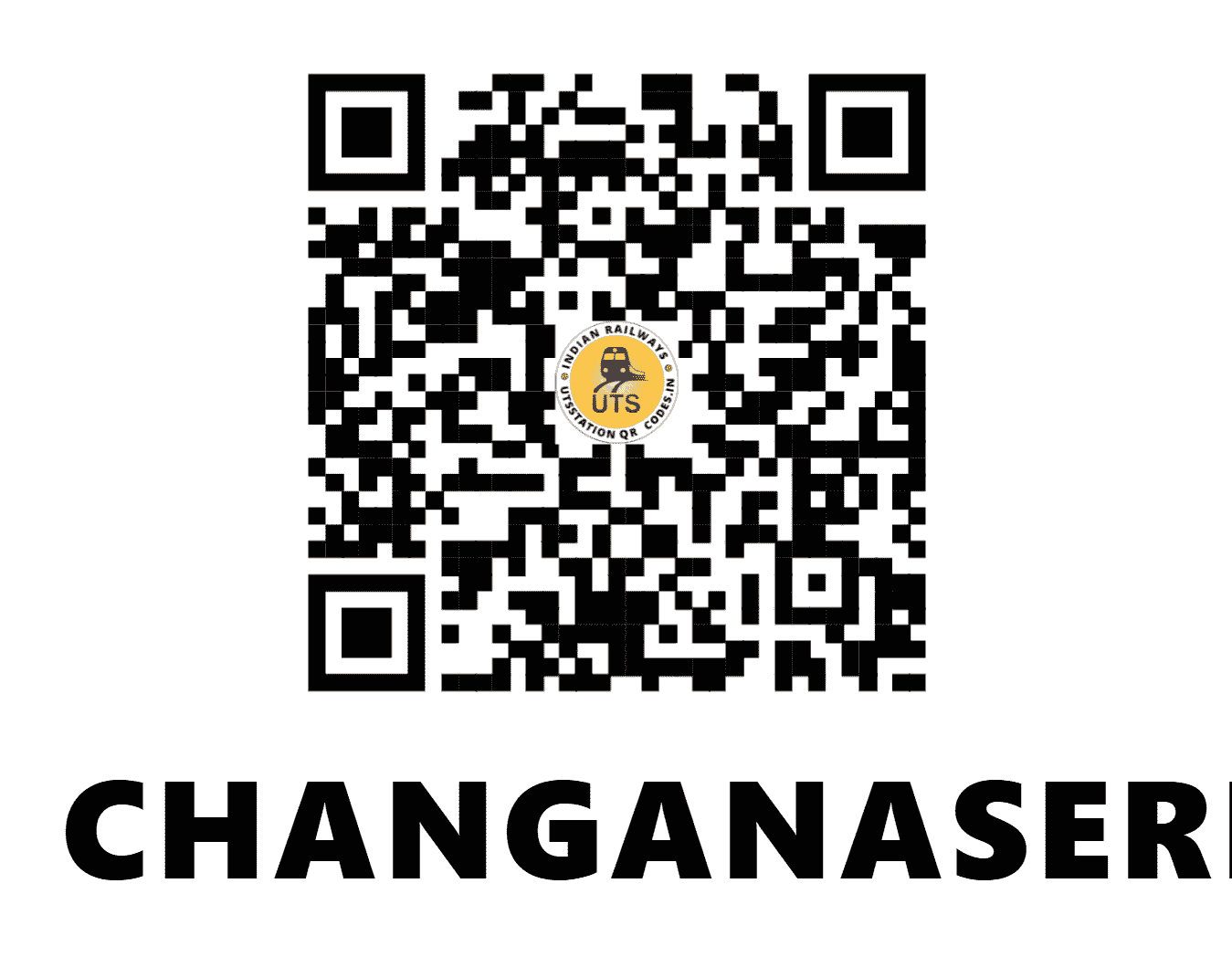 UTS QR Code for CHANGANASERI - CGY (SR - KERALA)
