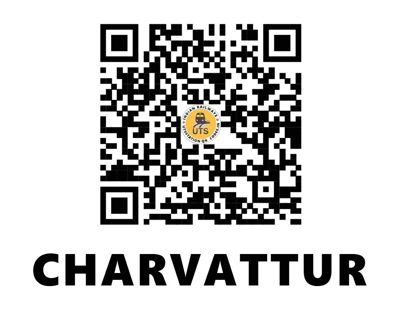 UTS QR Code for CHARVATTUR - CHV (SR - KERALA)