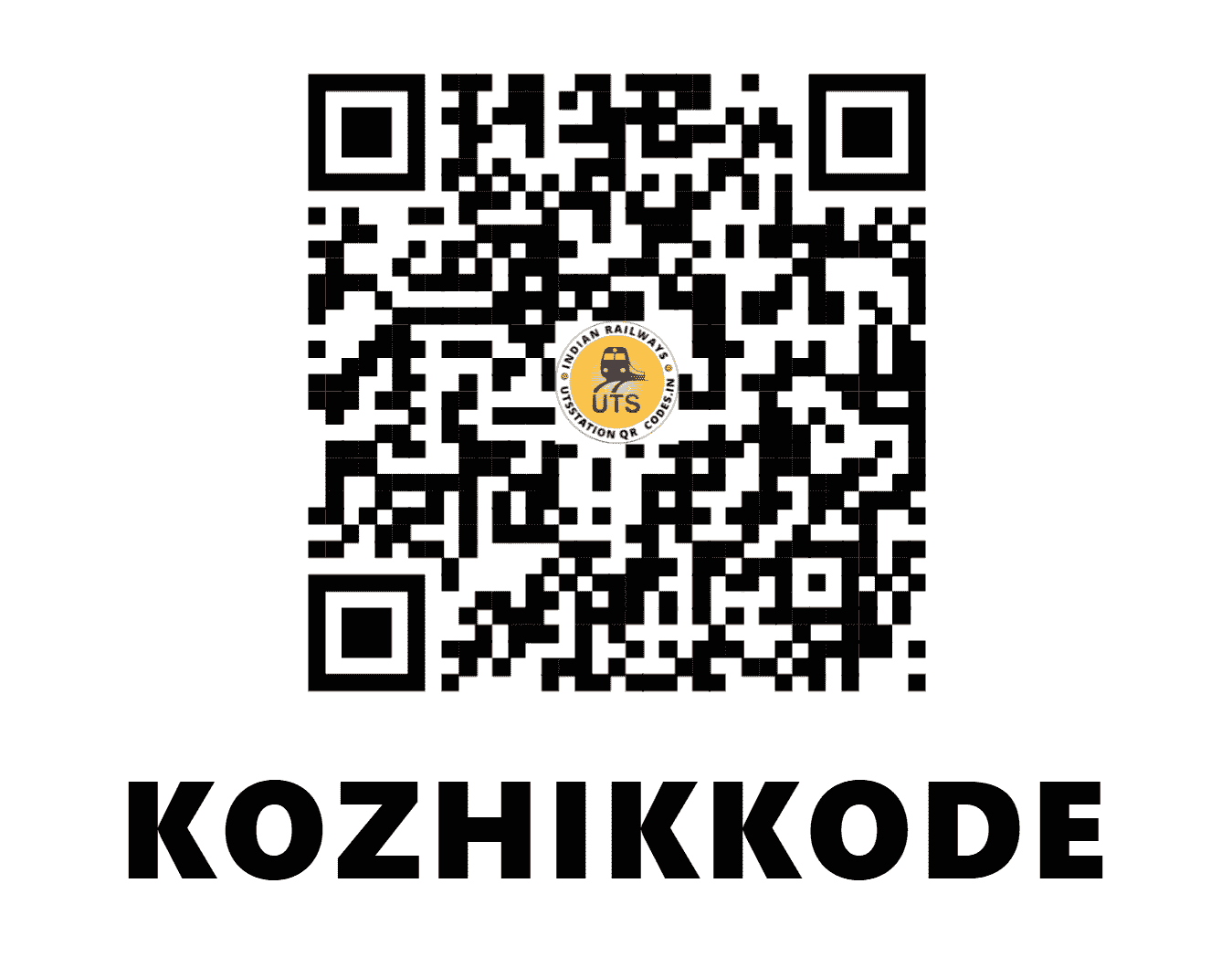 UTS QR Code for KOZHIKKODE - CLT (SR - KERALA)