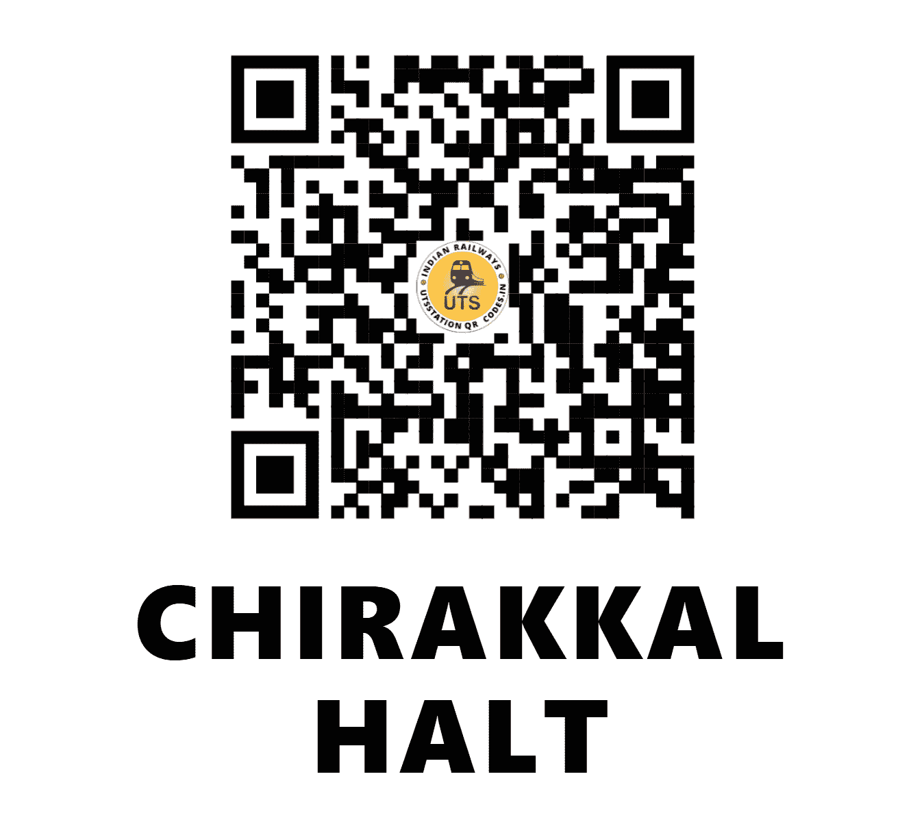 UTS QR Code for CHIRAKKAL HALT - CQL (SR - KERALA)