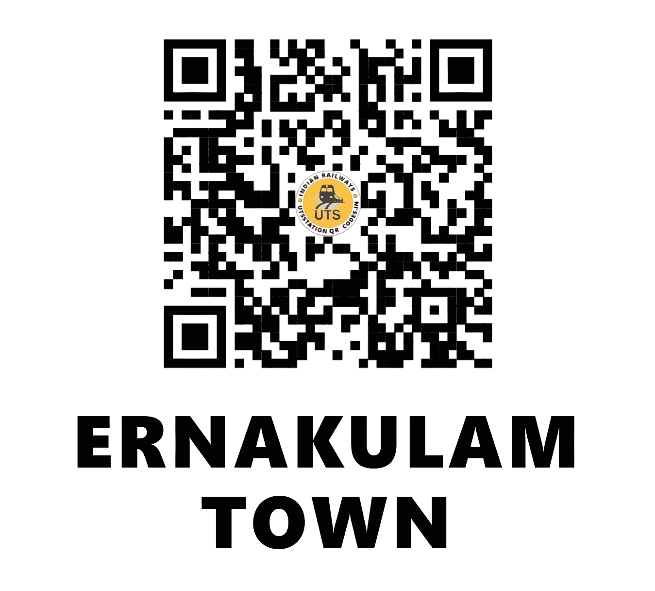 UTS QR Code for ERNAKULAM TOWN - ERN (SR - KERALA)