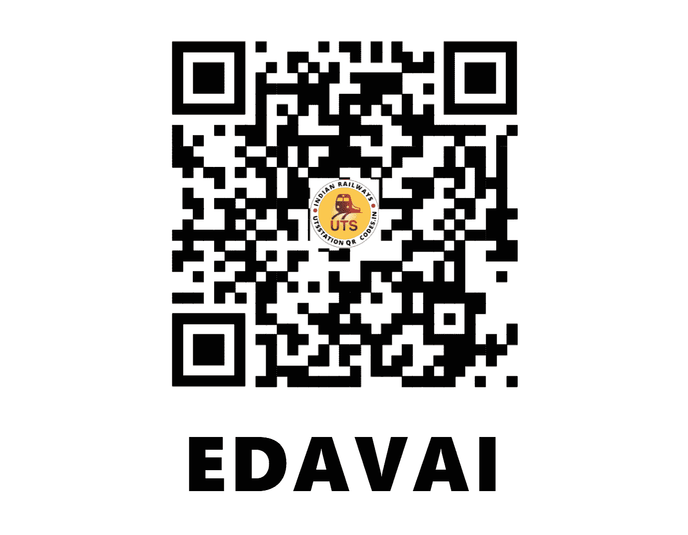 UTS QR Code for EDAVAI - EVA (SR - KERALA)