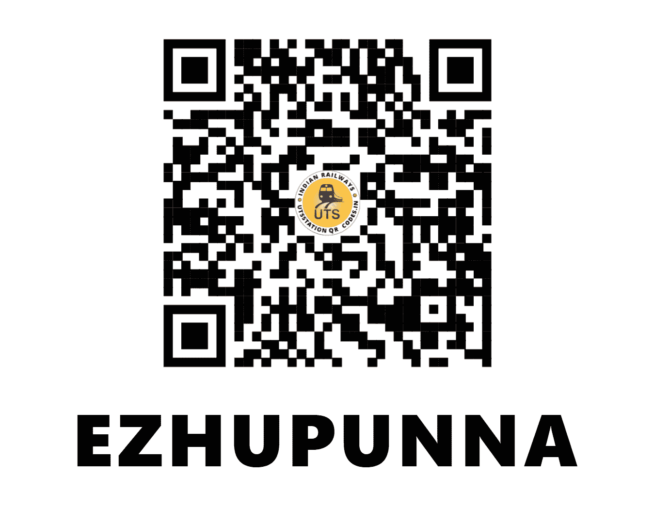 UTS QR Code for EZHUPUNNA - EZP (SR - KERALA)