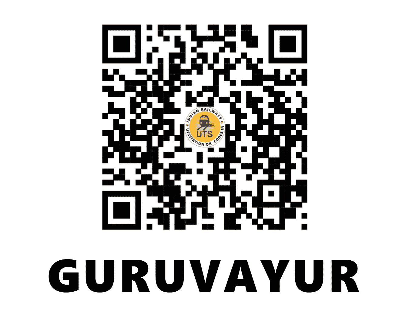 UTS QR Code for GURUVAYUR - GUV (SR - KERALA)