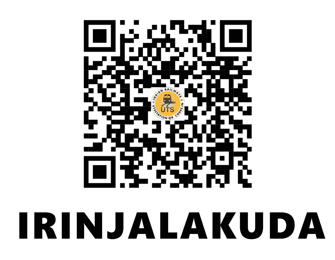 UTS QR Code for IRINJALAKUDA - IJK (SR - KERALA)