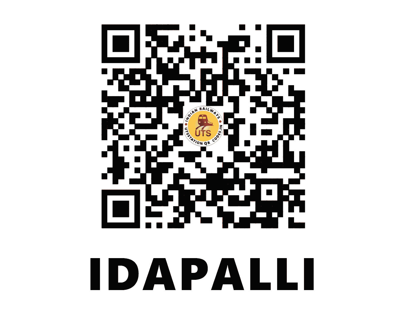UTS QR Code for IDAPALLI - IPL (SR - KERALA)