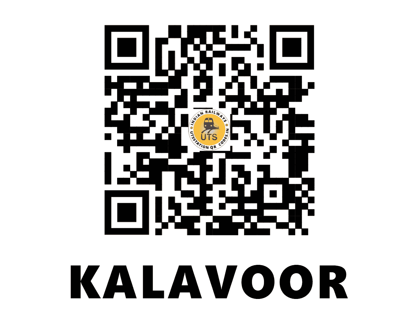 UTS QR Code for KALAVOOR - KAVR (SR - KERALA)