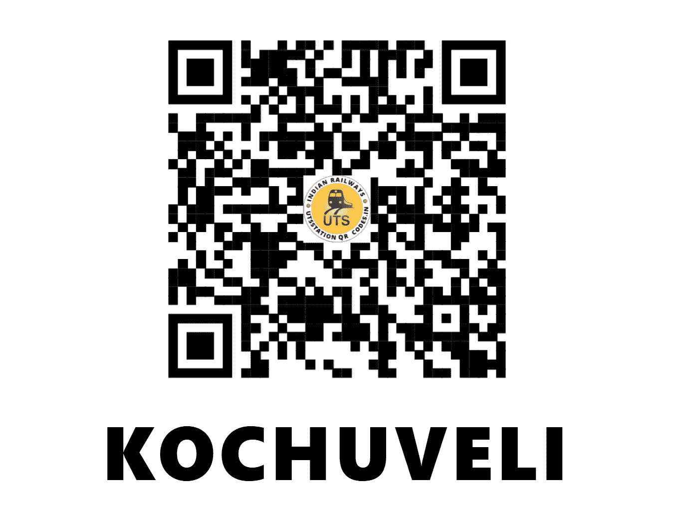 UTS QR Code for KOCHUVELI - KCVL (SR - KERALA)