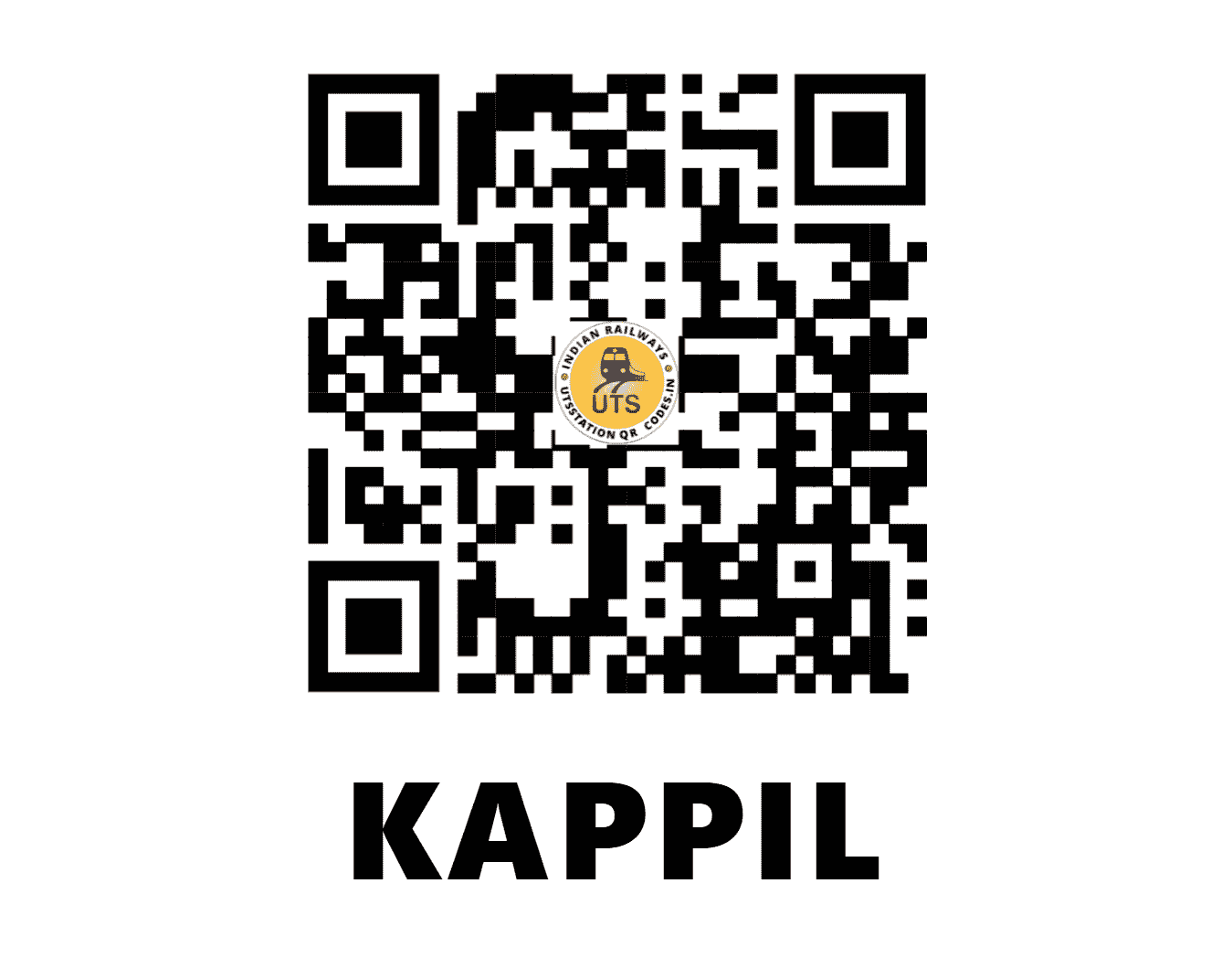UTS QR Code for KAPPIL - KFI (SR - KERALA)